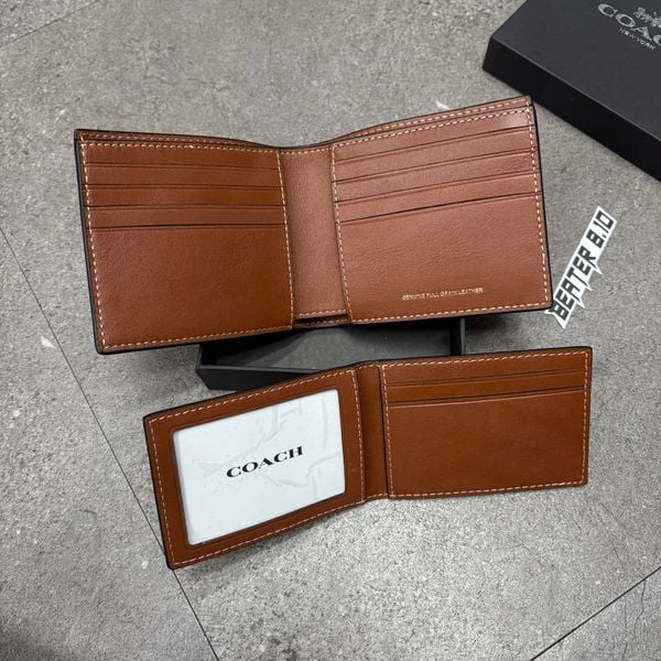 801 - Ví Coach Nam 3 in 1 Wallet Billfold Brown - CY911