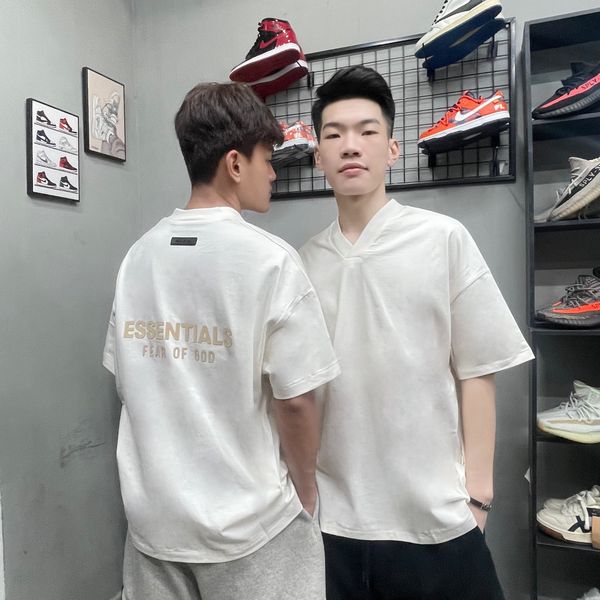 482 - Áo Thun Essentials Fear Of God V-Neck Cloud Dance Fall SS23