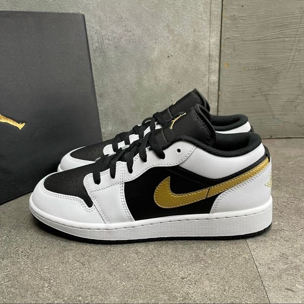 513 - Giày Nike Air Jordan 1 Low  'White Black Gold' 553560-172