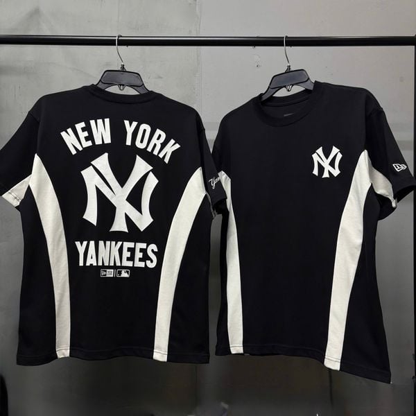 748 - Áo thun New Era New Yorks Yankees Raglan Đen chữ Trắng - 19228386