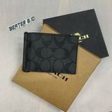 826 - Ví Coach Nam Nữ Đựng Thẻ Dáng Mỏng Kẹp Tiền – Signature Canvas 