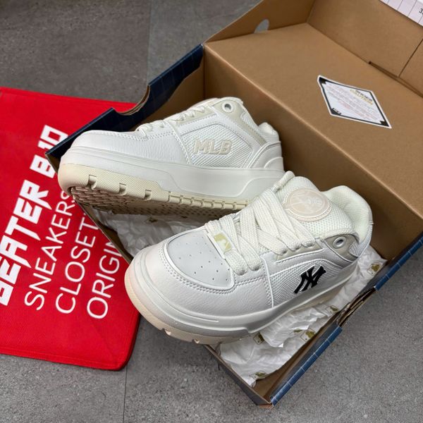 718 - Giày MLB Korea Chunky Liner Wide New York Yankees Cream - 3ASXCLW4N-50CRS