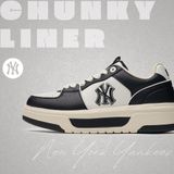 613 - Giày MLB Chunky Liner SL Saffiano New York Yankees Đen - 3ASXCLS4N-50BKS