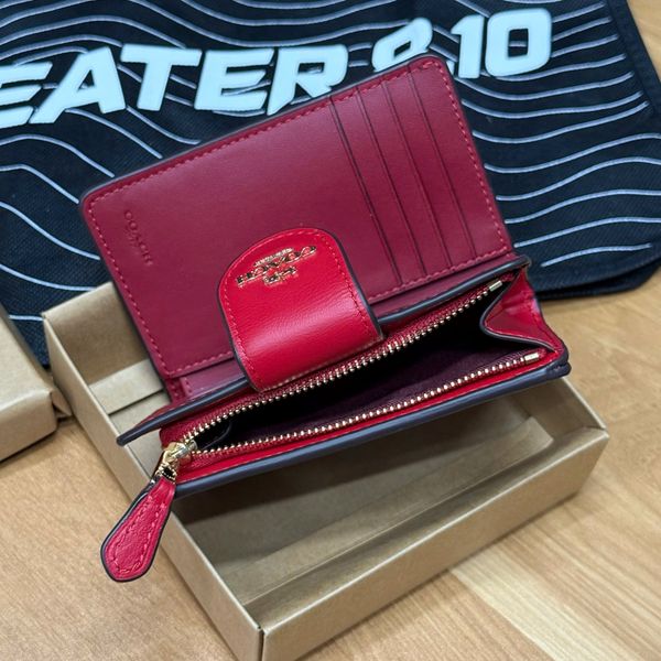 819 - Ví Coach Medium Corner Zip Wallet In Signature Canvas - C0082