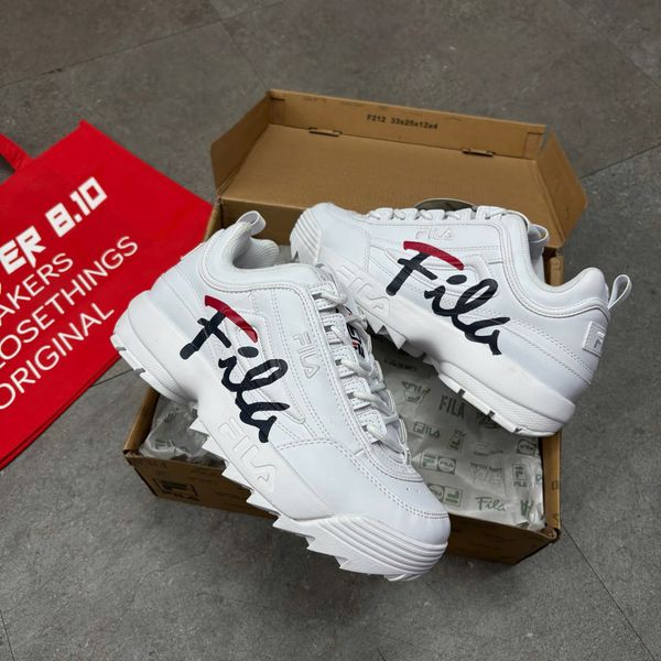 776 - Giày Fila Disruptor 2 Script Trắng Big Logo - 1FM00863-121