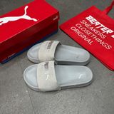 112 - Dép Puma Suede Xám Bạc