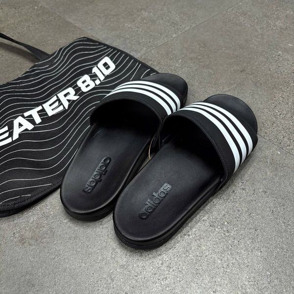 16 - Dép Adidas Quai ngang Adilette Comfort Trắng đen - AP9971