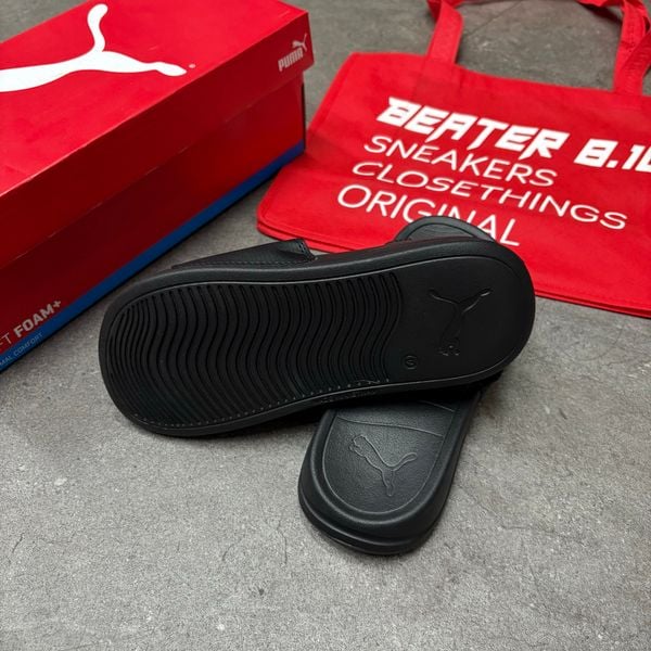 106 - Dép quai ngang Puma Popcat Đen