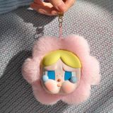577 - Móc Khóa Túi Đựng Pop Mart Crybaby Sad Club Series-Silicone Plush Earphone Bag Màu Hồng Vàng