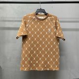 734 - Áo thun unisex cổ tròn MLB Jacquard Dia Monogram Brown - 3ATSM0144-43CAS