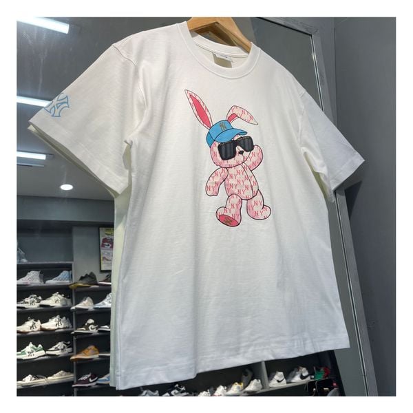 297 - Áo MLB Rabbit Short Sleeve NY Yankees White - 3ATSQ0131-50CRS
