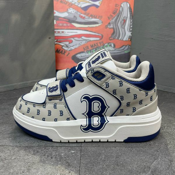 262 - Giày MLB Chunky Liner Mid Monogram Boston Beige - 3ASXLM13N-43BGL