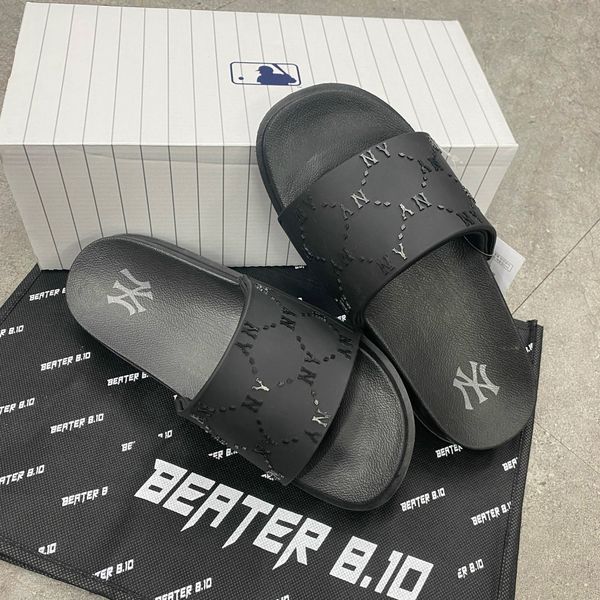 169 - Dép MLB New Mound Dia Monogram NY màu đen- 3ALPAC123-50BKS