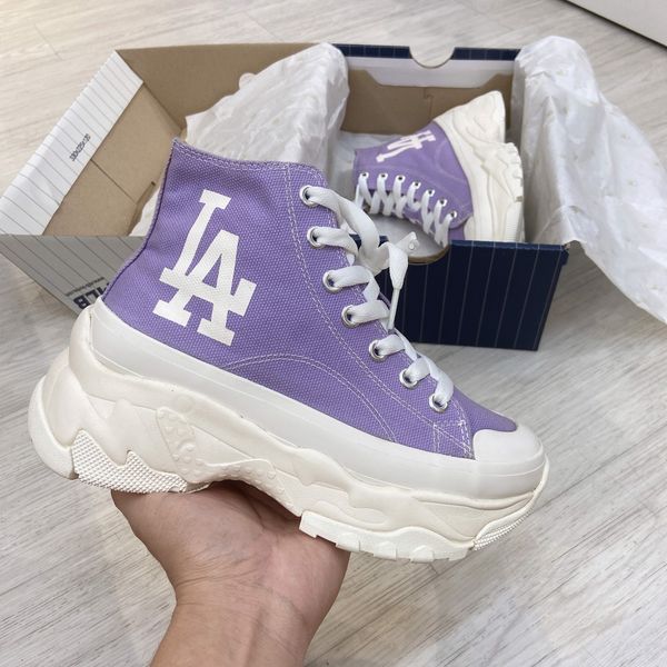 29 - Giày MLB Bigball Chunky High LA tím - 32SHU1111-07V