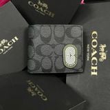163 - Ví Coach Nam 3 In 1 Canvas Dáng Gập Vuông, Kèm Card Holder