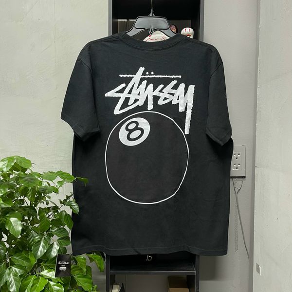 207 - Áo Thun Stussy 8 Ball Pig Dyed Black/White - 1904864