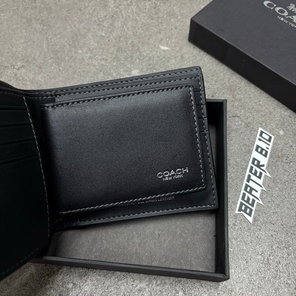 800 - Ví Coach Nam 3 in 1 Wallet Billfold Black - CY911