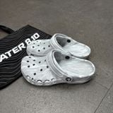802 - Dép Sandal Clog Unisex Crocs Baya Marbled - Light Grey