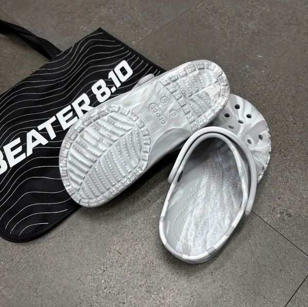 802 - Giày Sandal Clog Unisex Crocs Baya Marbled Xám Khói - 206935-1FS