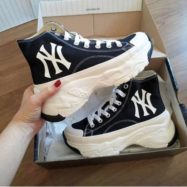 07 - MLB BigBall Chunky High New York Yankees đen- 32SHU1111-50L