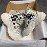 230 - Giày MLB Bigball Chunky High Lite New York Bandana White - 3ASHULP2N-07IVS