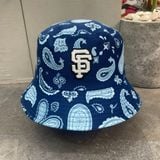 314 - Nón MLB Bucket Paisley - 3AHT01633 (Black/ White/ Blue/ Denim)