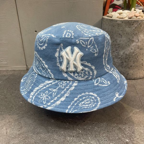 314 - Mũ Nón MLB Bucket Paisley - 3AHT01633 (Black/ White/ Blue/ Denim)