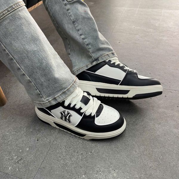 613 - Giày MLB Chunky Liner SL Saffiano New York Yankees Đen - 3ASXCLS4N-50BKS