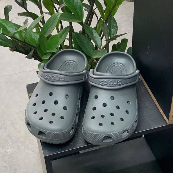 791 - Dép Sandal Clog Unisex Crocs Classic - Slate Grey