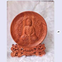 Đĩa Gỗ hình Phật dk 30cm