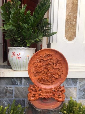 Đĩa Gỗ Long Phụng