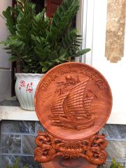 Đĩa Gỗ Thuận Buồm Xuôi Gió dk 30cm