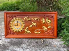 Đồng hồ gỗ chữ Cha Mẹ