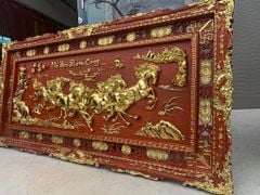 Tranh Gỗ Mã Đáo Thành Công Kích Thước 197*97*5 Hương Đỏ