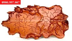 Khay trà gỗ liền khối kích thước ngang 35cm, dài 65cm