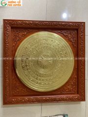 Tranh Trống Đồng Dát Vàng 18K Kích Thước 83*83 Cm