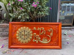 Đồng hồ gỗ chữ Lộc