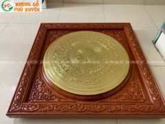 Tranh Trống Đồng Dát Vàng 18K Kích Thước 83*83 Cm