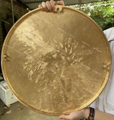 Tranh Trống Đồng Vuông Khung Gỗ Hương Kích Thước 80*80 Cm
