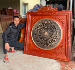 Tranh Trống Đồng Lý Ngư Vọng Nguyệt Rời