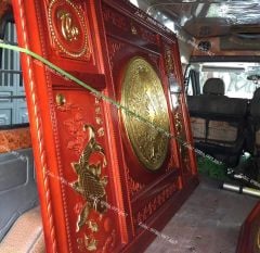 Tranh Trống Đồng Cá Chép Dát Vàng 18K Kích Thước 200*131 Cm