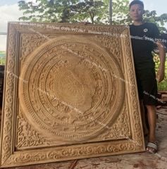 Tranh Trống Đồng Bằng Gỗ Bản Đồ Việt Nam Kích Thước 140*140 Cm
