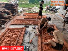 Tranh Gỗ Thuận Buồm Xuôi Gió Dát Vàng Kích Thước 217*107*5 Cm Gỗ Hương Đỏ