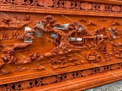 Tranh Gỗ Đồng Quê Kích Thước 217*107*6 Cm Gỗ Hương Đỏ