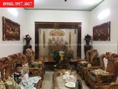 Tranh Gỗ Thuận Buồm Xuôi Gió Dát Vàng Kích Thước 217*107*5 Cm Gỗ Hương Đỏ