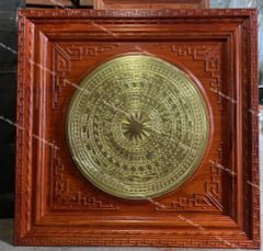 Tranh Trống Đồng Vuông Dát Vàng 24K Kích Thước 117*117 Cm