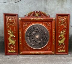 Tranh Trống Đồng Lý Ngư Vọng Nguyệt Rời
