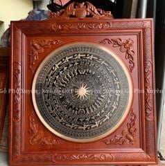 Tranh Trống Đồng Ngũ Phúc Kích Thước 90*90 Cm