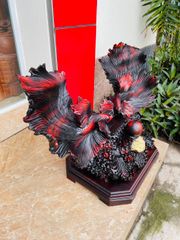 Tượng Linh Vật - Tượng Gỗ Cá Xiêm Kích Thước C50-S32-N80 Gỗ Trắc