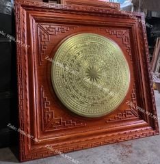 Tranh Trống Đồng Vuông Dát Vàng 24K Kích Thước 80*80 Cm